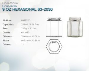 9 OZ HEXAGONAL 63-2030
