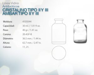 Antibioticos cristalino tipo ii y iii ambar tipo ii y iii 30ml