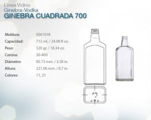 Ginebra cuadrada 700