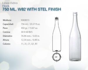Hock 750ml w82 with stel finish