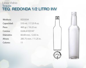 Teq redonda 1/2 litro inv