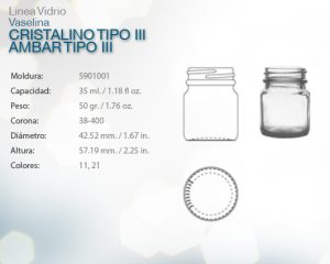 Vaselina cristalino tipo iii ambar tipo iii 35ml