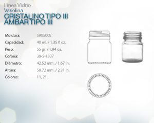 Vaselina cristalino tipo iii ambar tipo iii 40ml