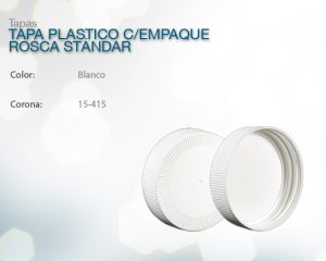 Tapa plastico c/empaque rosca standar