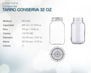 TARRO CONSERVA 32 OZ