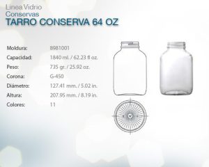 TARRO CONSERVA 64 OZ