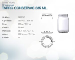 TARRO CONSERVAS 235ML